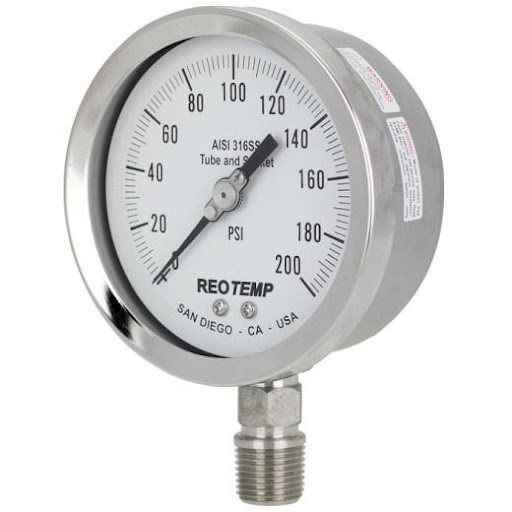 Manómetro Full Inoxidable Con Aro Tipo Bayoneta Dial 4"