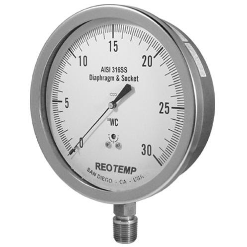 Manómetro De Baja Presión Full Acero Inoxidable Dial 2.5" 4"