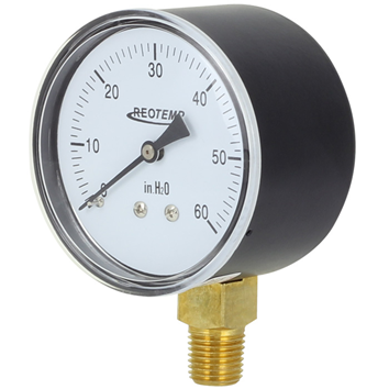 Manómetro De Baja Presión De Latón Con Conexión Bronce Dial 2.5"