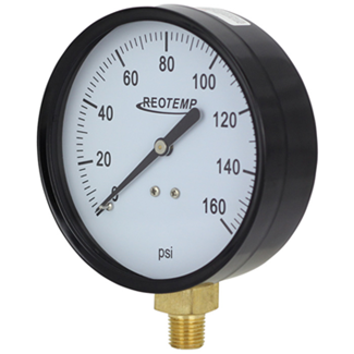Manómetro De Latón Con Conexión Bronce Dial 4"